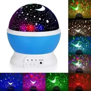 Lámpara Luna Estrellas Música Proyector