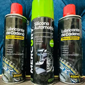 COMBO 2 lubricante cadena + 1 Silicona