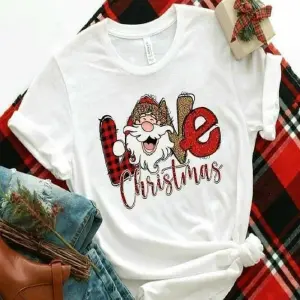 Love Navideño Camiseta Estilo princesa