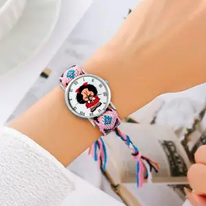 Reloj Mafalda Tejido Hilos Artesanal Muj