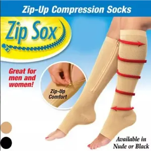 Medias De Compresión Zip Sox Beige S/M