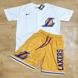 Conjunto Lakers blanco amarillo