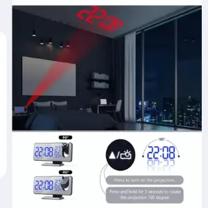 Reloj Led con Alarma Proyecta la Hora