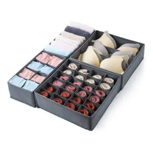 Organizador Ropa Interior Divisor Gris O