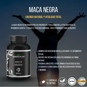 Maca negra Garden Of Life con R. Invima