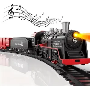 Juego Pista Tren Eléctrico Con Luz Y Mús