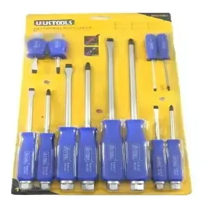Destornillador azul x 12 piezas uyustool