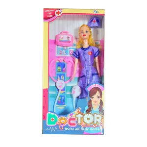 Muñeca Doctora Estetoscopio Bolso