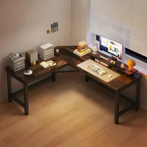 MESA RUSTICA EN L