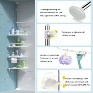 Organizador esquinero de baño