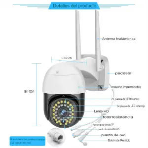 Cámara de seguridad ptz 1080p Q80 4G