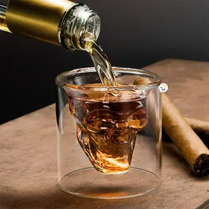 Vaso Calavera Vidrio 3D 75Ml Copa VC3D