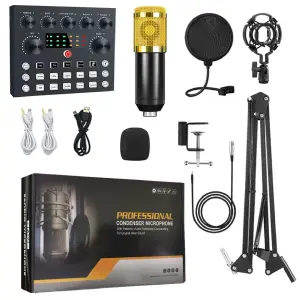 Micrófono Condensador BM 800 Tarjeta VS: Calidad de Estudio para tu Voz - Micrófono condensador BM 800 Tarjeta VS