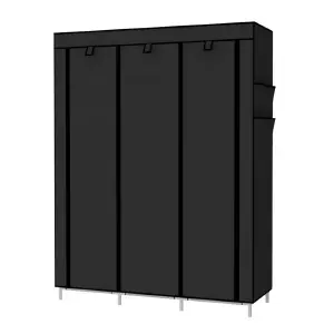 Closet Armario De Tela 175 Cms Negro