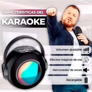Parlante Con Micrófono 5 Efectos De Voz