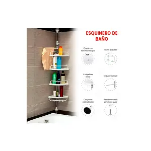 Organizador Esquinero Bañera y Regadera