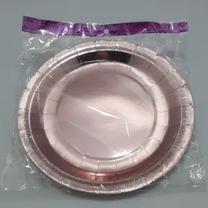PLATO METALIZADO ORO ROSA EN BOLSA 23 C