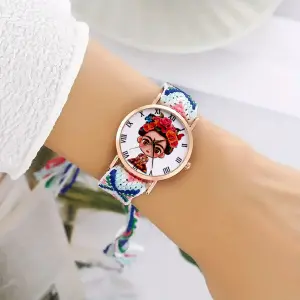Reloj Frida Tejido Hilos Artesanal Mujer