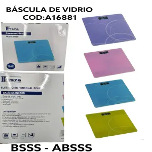 BASCULA DE VIDRIO COD:A16881