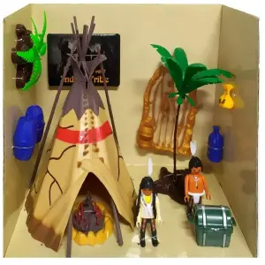Set Tipi Teepe Tribu Indios Figuras Tipo