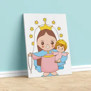 VIRGEN NIÑOS LIENZO 20