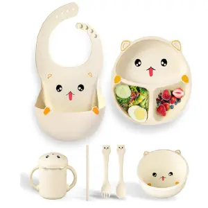 JUEGO DE CUBIERTOS PARA BEBE EN SILICONA