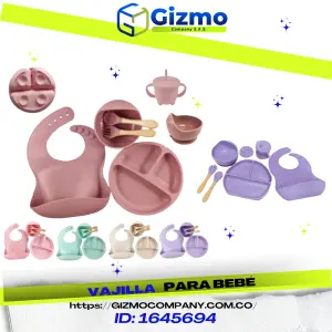 Vajilla Silicona Set X6 Alimentos Bebe