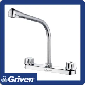GRIFO P/FREGADERO DOBLE MANIJA CUELLO T