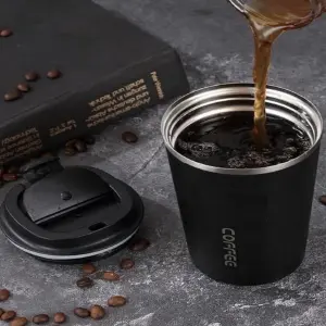 VASO TERMICO CON PANTALLA LED PARA CAFÉ