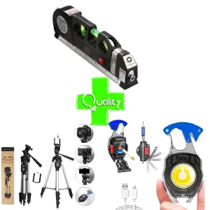 Tripode DK3888+Linterna COB +Nivel Laser