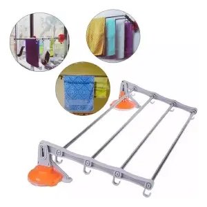 TENDEDERO CON VENTOSAS COLGADOR TOALLAS