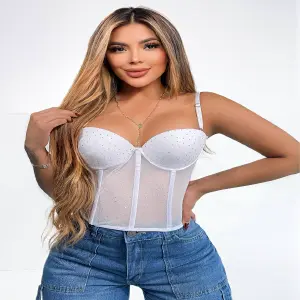 CORSET TIRAS BRILLOS