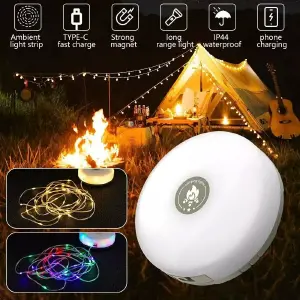 Lámpara extensible camping de luz cálida