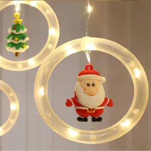 Cortina de navidad, esfera y aros led