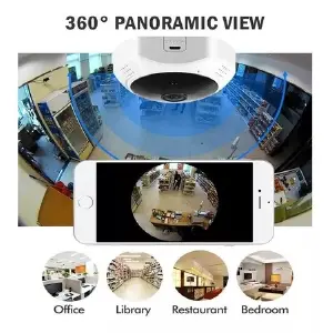 Cámara Ip Wifi  Ojo De Pez Panorámica 3