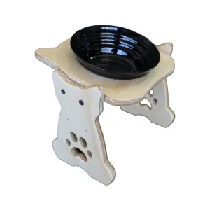 Comedero Elevado Gato 1 Plato Ceramica