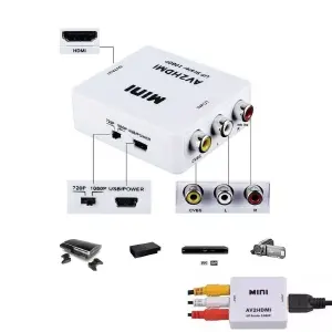 convertidor AV a HDMI 1080p video analog