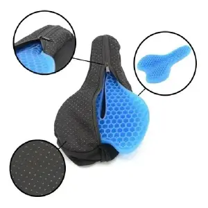Sillin Gel Silicona Bicicleta + Funda