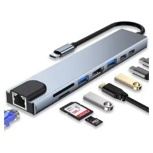 Adaptador 8 Puertos Hub Conectividad