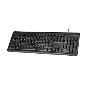 Teclado Alambrico Ergonomico Negro