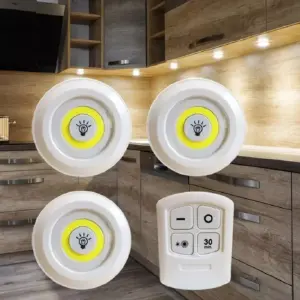 Luz Led X 3 Lámpara Adhesiva