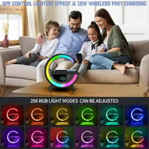Lampara Parlante G Mesa Luz Led Carga In