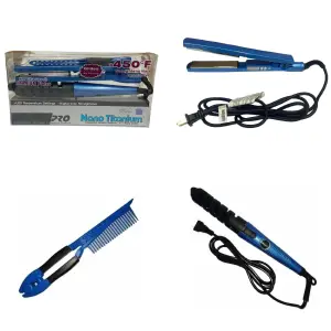 COMBO NANO TITANIUM PLANCHA,RIZADOR,CEPI