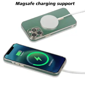 ESTUCHE ELECTROPLATA VERDE MAGSAFE IPHON