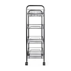 Estante Rectangular Negro Metal Rejillas