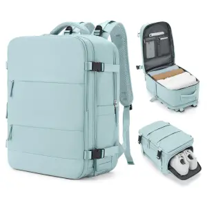 Bolso morral grande de viaje azul pd-47