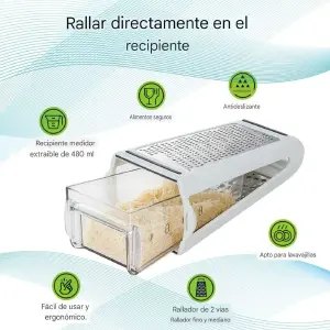 Rallador Multiusos Con Almacenador