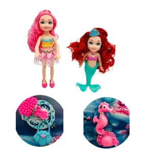 Muñecas x2 sirena y humana
