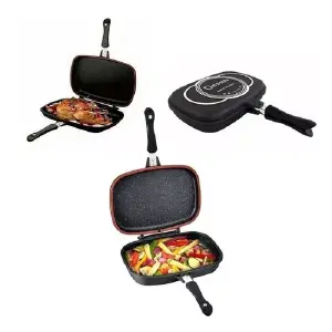 Sartén Doble Parrilla 40 Cms Antiadheren