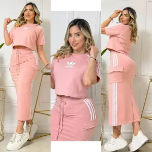 Conjunto Sesgos Falda Adidas